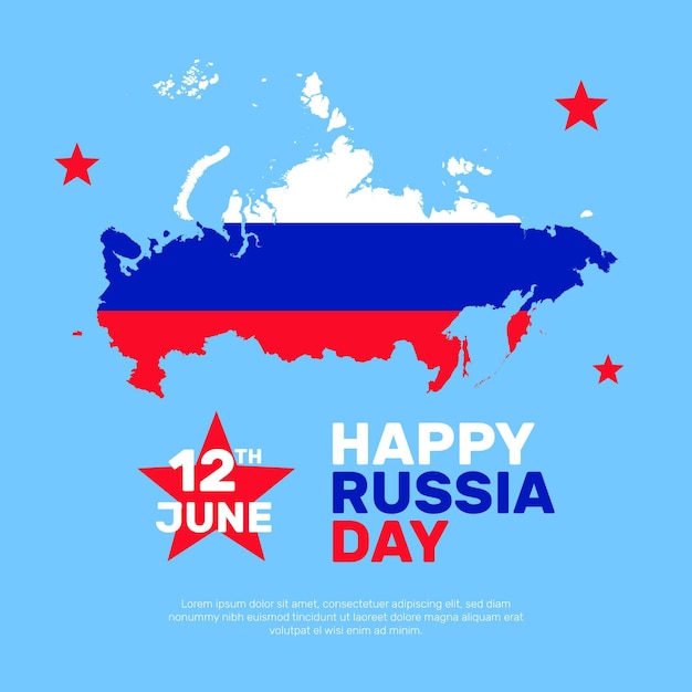 평면 디자인에 러시아의 날 개념
