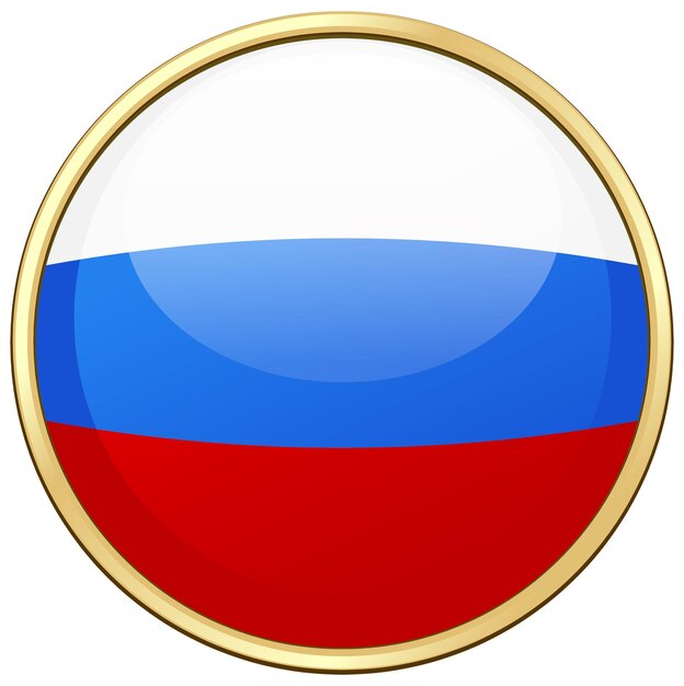 Флаг России на круглом значке