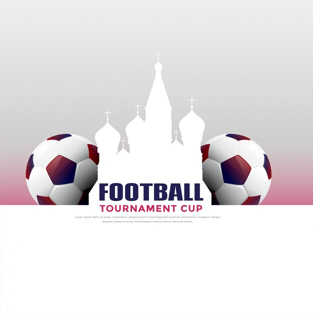 ロシアのサッカートーナメントのゲームの背景