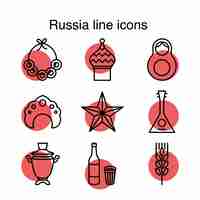 Бесплатное векторное изображение Значки в россии
