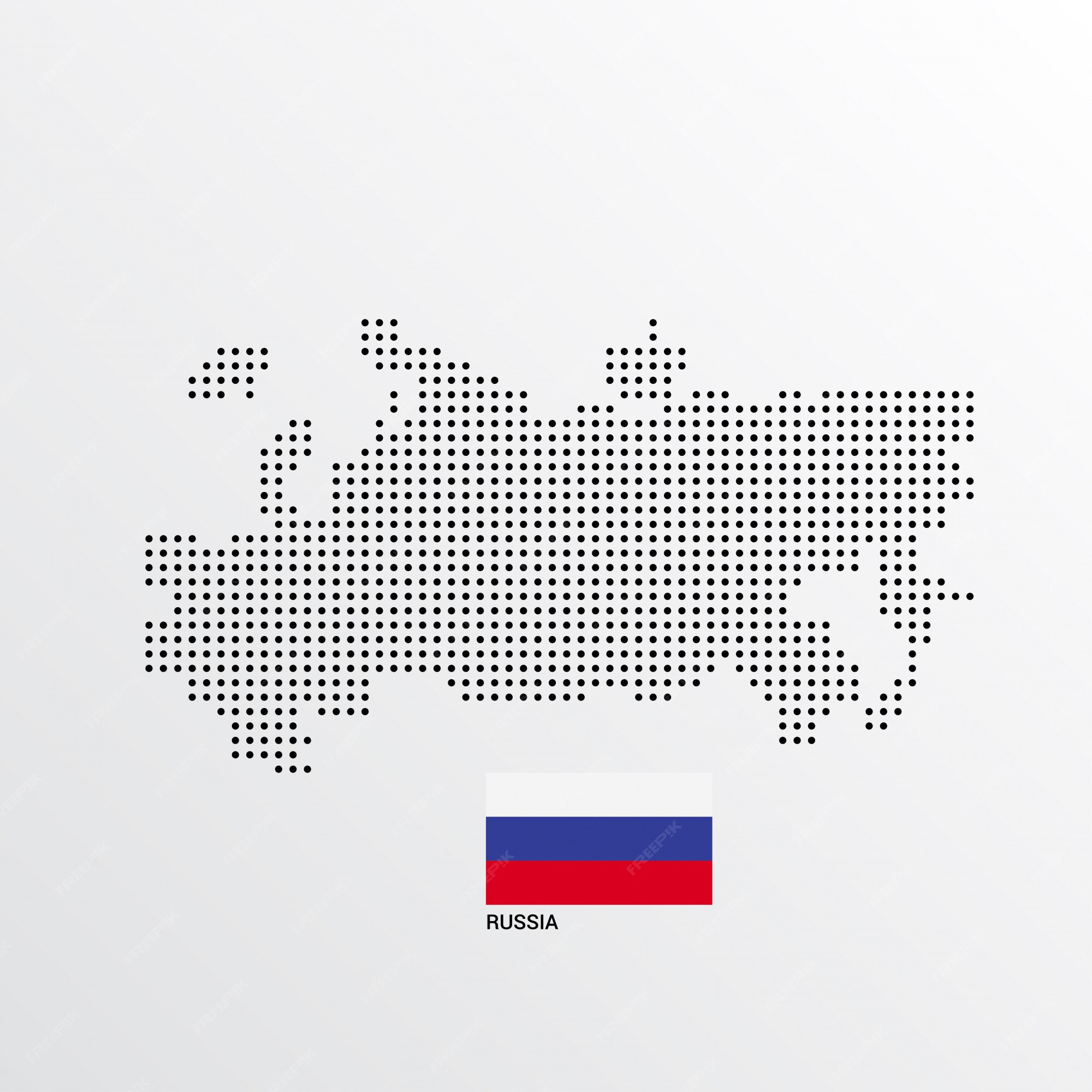 Russia map with flag Royalty Free Vector Image