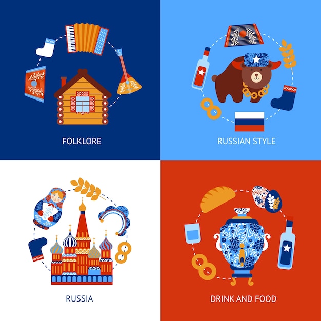 Free vector russian designs collection