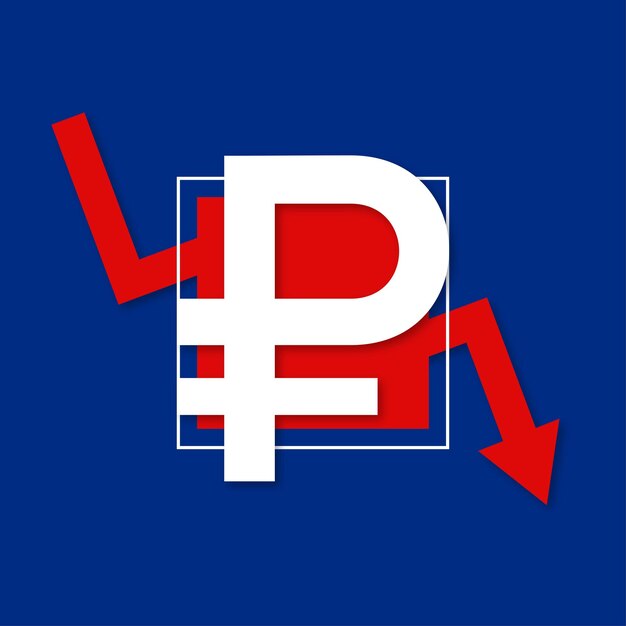 Русский Рубль Синий Красный Белый Фон Социальные Медиа Дизайн Баннер Бесплатные Векторные