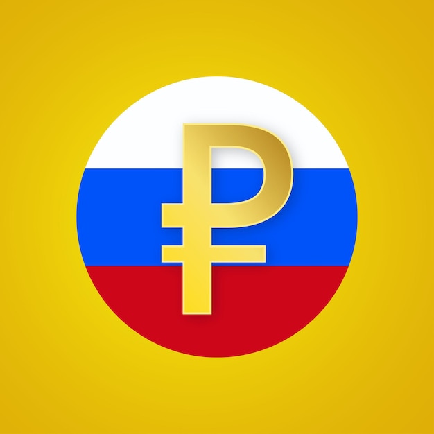 러시아 루블 파란색 빨간색 노란색 배경 소셜 미디어 디자인 배너 무료 벡터