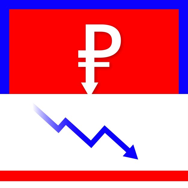Русский Рубль Красный Синий Белый Фон Социальные Медиа Дизайн Баннер Бесплатные Векторные