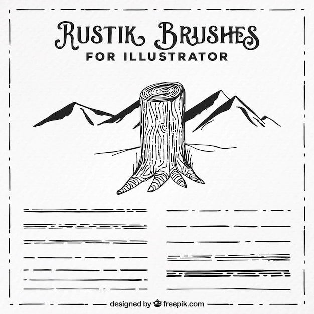 Free vector rustic brushes