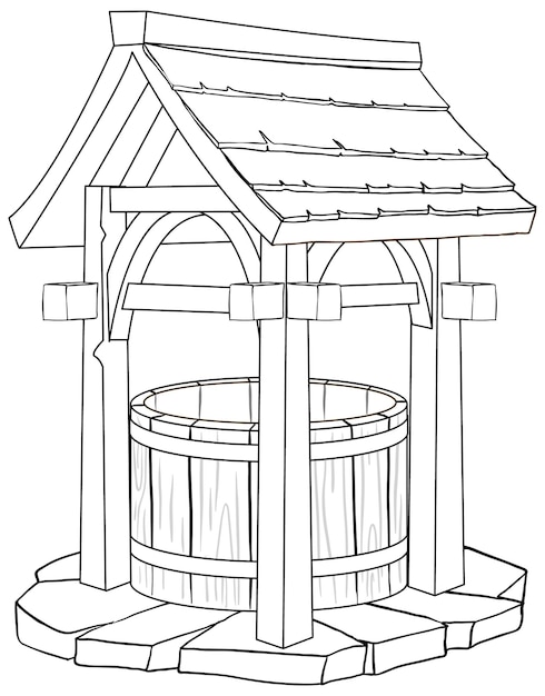시골 에 있는 시골 의 우물
