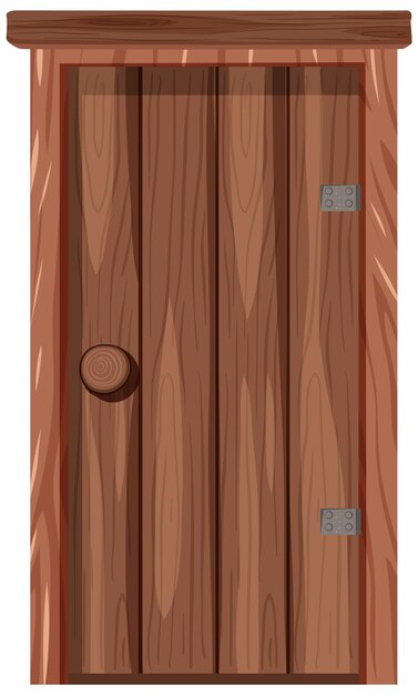 田舎風の木製のドアのイラスト