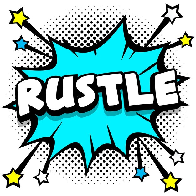 Free vector rustle pop art comic speech bubbles book sound effects