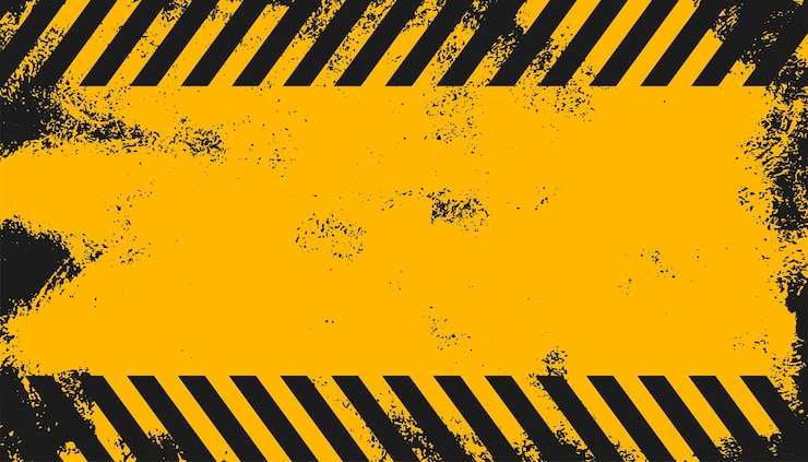 Free Vector rusty style caution alert background with empty space