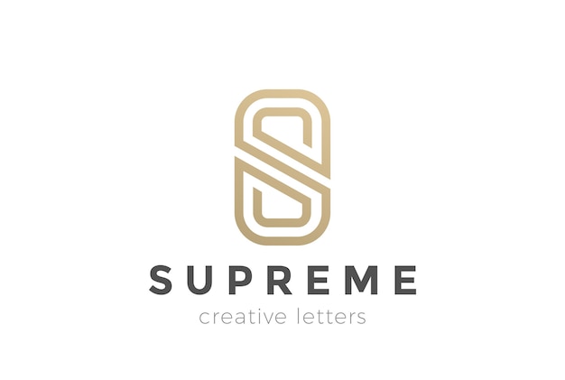 S letter luxury abstract logo