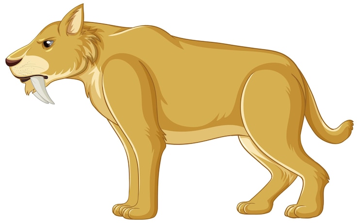 Free Vector saber toothed cat vector