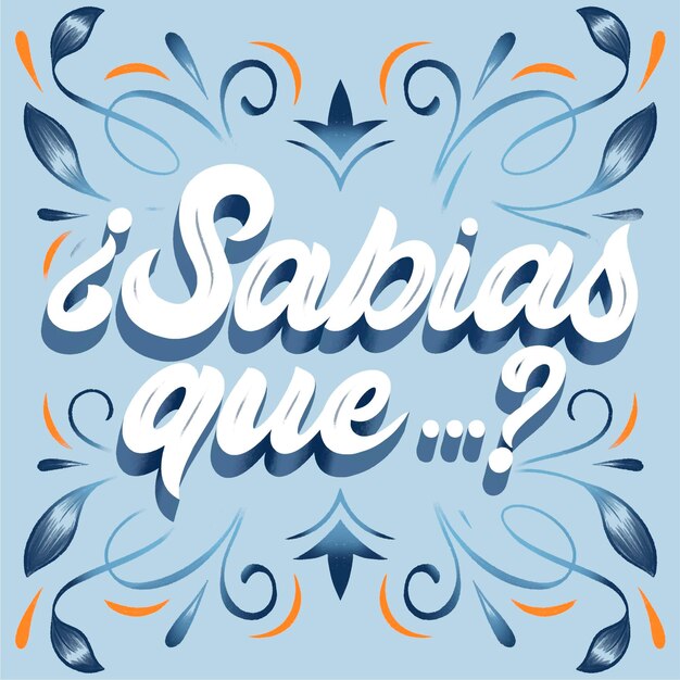 Sabias que lettering