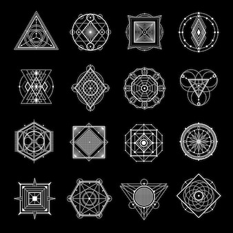 Sacred Geometry On Black Set