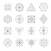 Free vector sacred geometry set