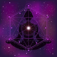 Sacred geometry zen illustration