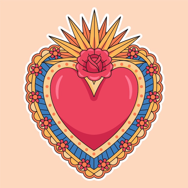 Sacred heart concept illustration