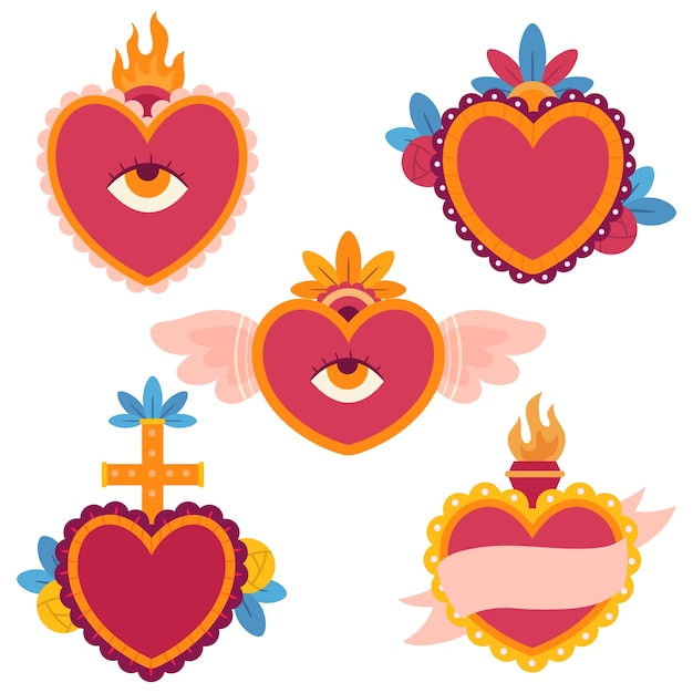 Free vector sacred heart concept illustration