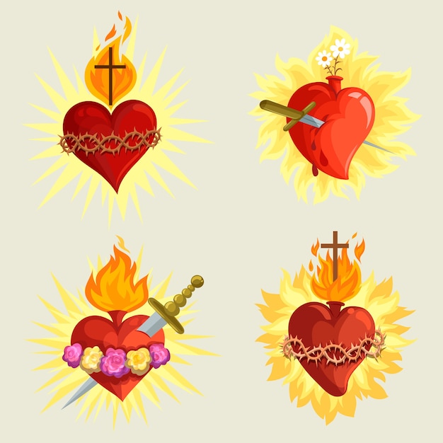 Free vector sacred heart concept