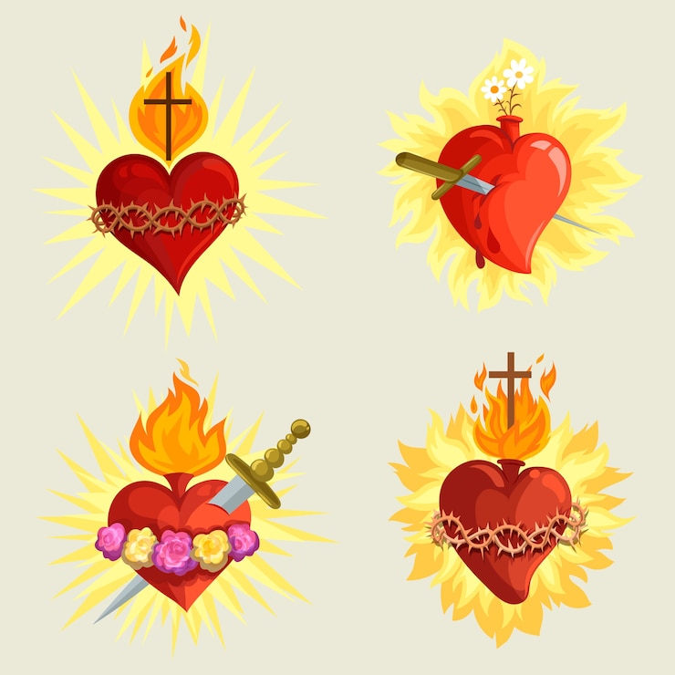 Free Vector sacred heart concept