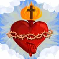 Free vector sacred heart concept