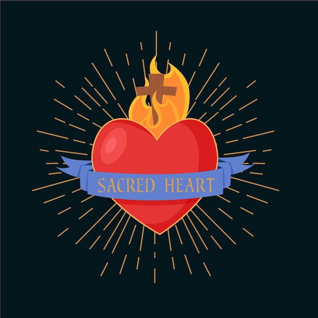 Free vector sacred heart design