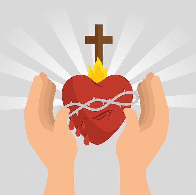 sacred jesus heart icon