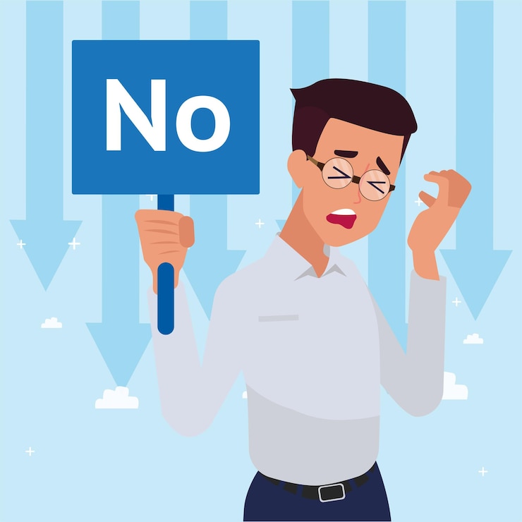मुफ़्त वेक्टर sad   corporate man worried about failure & decreasing business, leadership success and career progress concept, flat   illustration, business man.