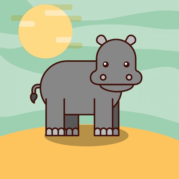 Free vector safari animals cartoon