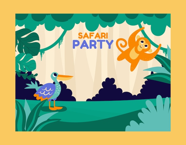 Safari party photocall template