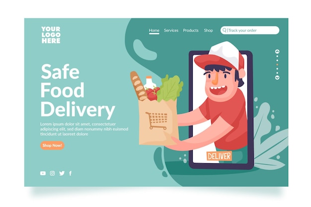 Safe food delivery landing page