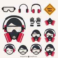 Free vector safety elements pack