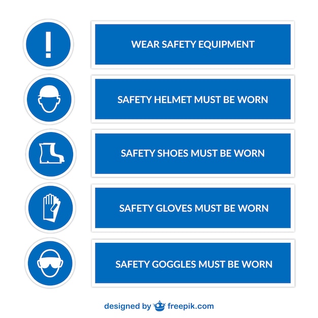 Free vector safety signs