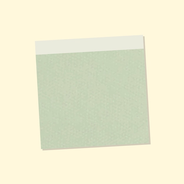 Free vector sage green notepaper journal sticker vector