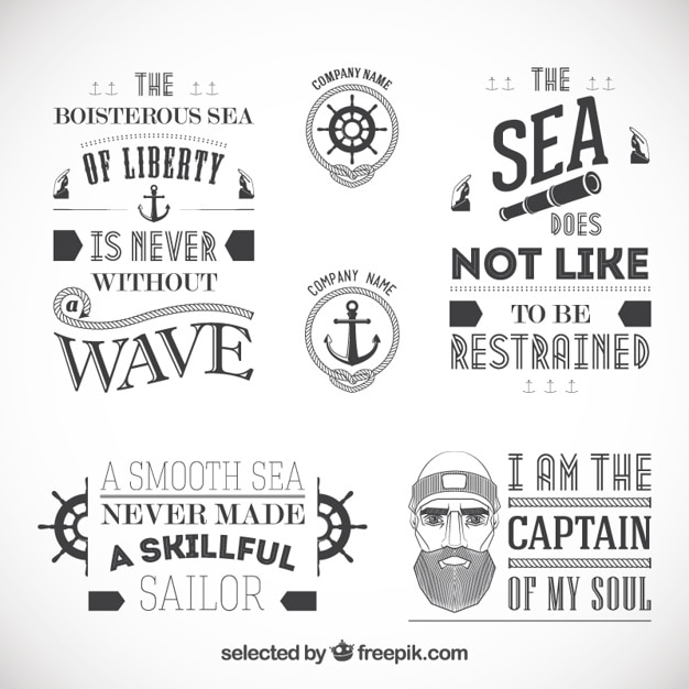 Free vector sailor badges