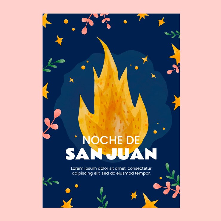Free Vector saint john watercolor poster template
