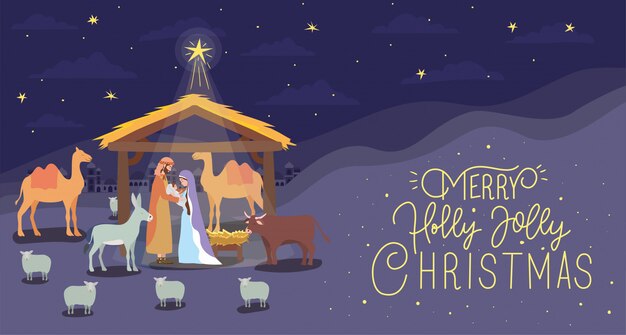 Christmas Nativity Scene Free Vectors Stock Photos Psd