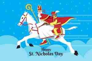 Free vector saint nicholas day illustration