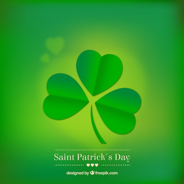 Saint Patrick card with a shamrock
