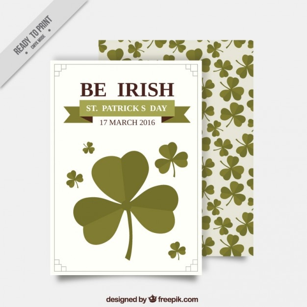 Free vector saint patrick day greeting card