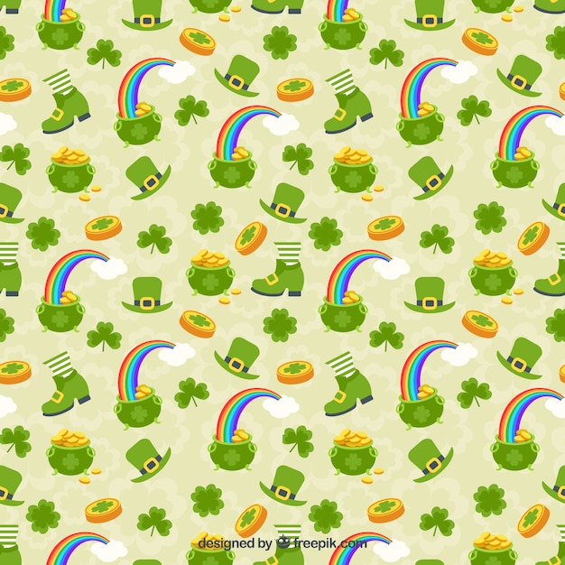 Free vector saint patrick day leprechaun pattern