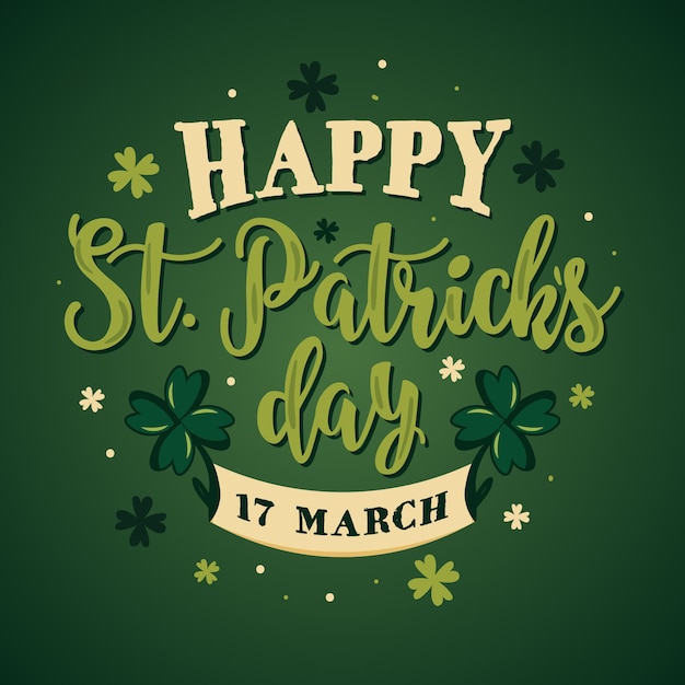 Free vector saint patrick's day colorful lettering