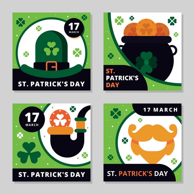 Saint patrick's day instagram post collection