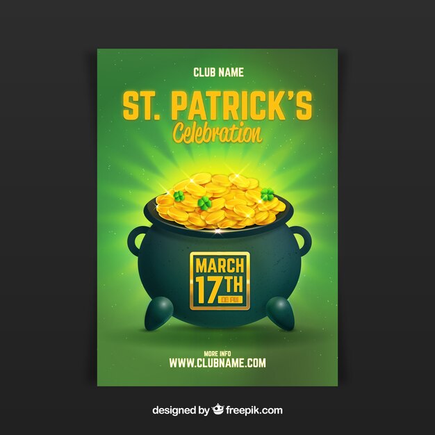 Saint patrick's day poster in realistic style