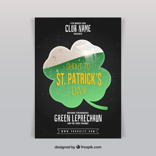 Free vector saint patrick's day poster in realistic style