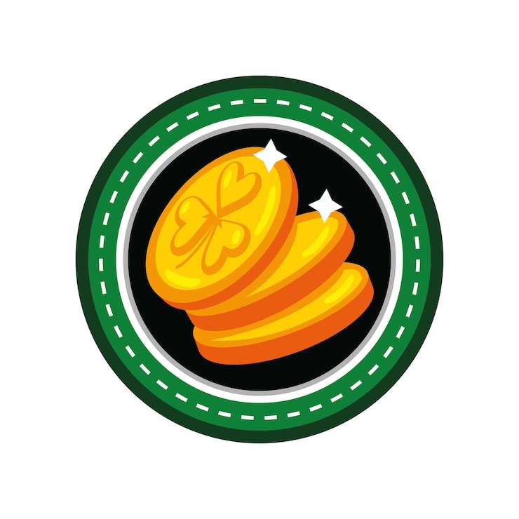 Free Vector saint patricks day coins