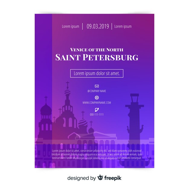 Saint petersburg flyer template