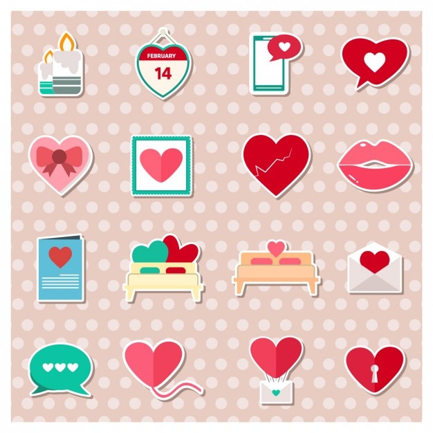 Saint valentine labels pack