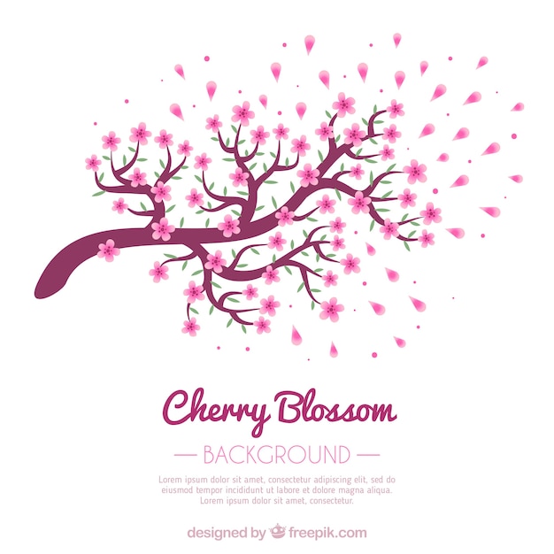 Free vector sakura petals background