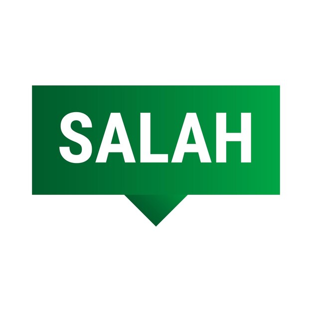 Vettore gratuito salah dark green vector callout banner con informazioni sul digiuno e la preghiera nel ramadan